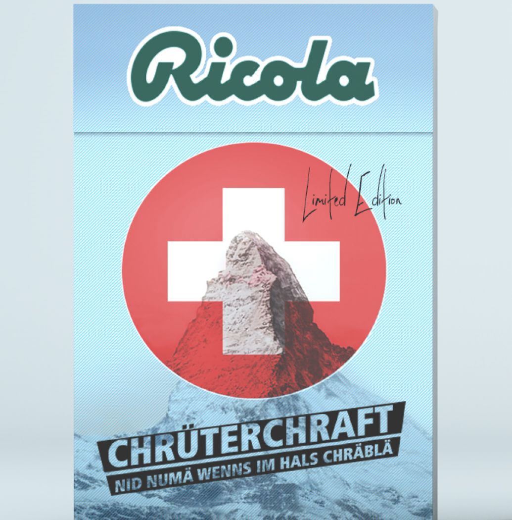 3D-Produktvisualisierung einer Ricola-Verpackung