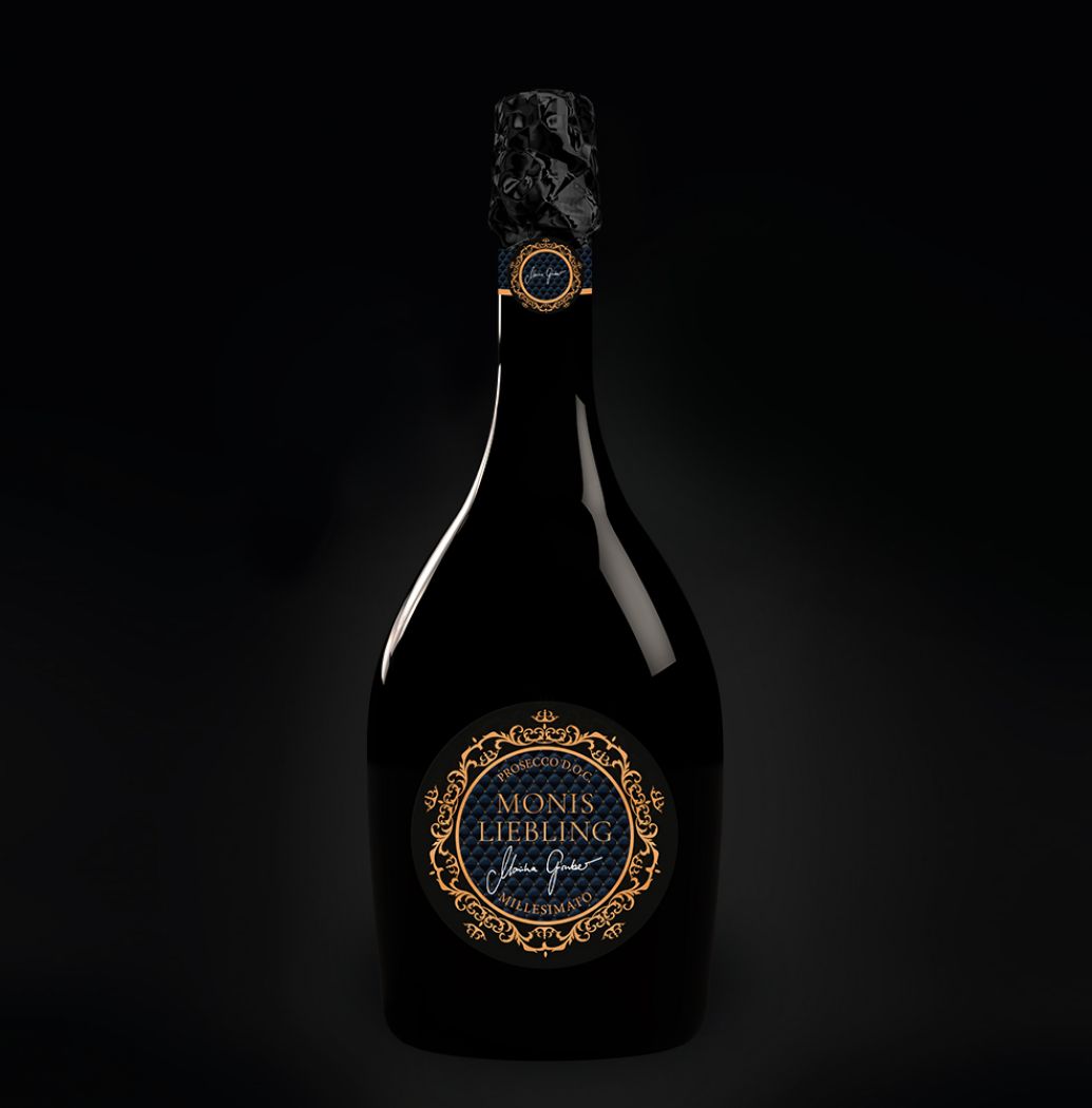 3D-Produktvisualisierung einer Proseccoflasche