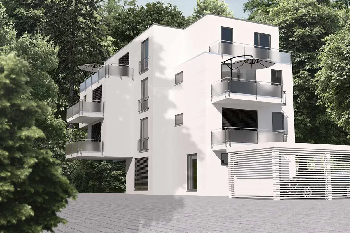 3D Visualisierung eines Mehrfamilienhauses