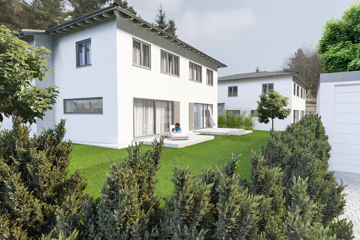 3D Visualisierung eines Einfamilienhauses