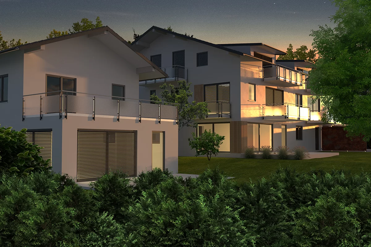 3D Visualisierung von 2 Häusern