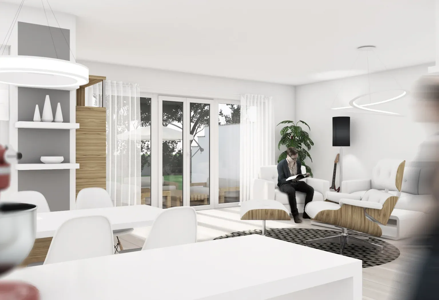 Architektur­visualisier­ung München Blick in ein Büro